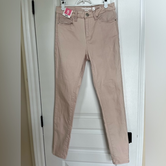 Refuge Miami high waist skinny denim-color blush/soft pink-size 5 US-stretch - Picture 11 of 13